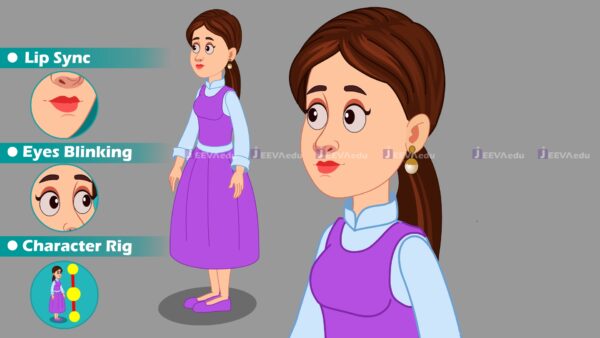Snow Girl Cartoon Character JSGCCXT1 (Adobe Animate Vector) - Image 2
