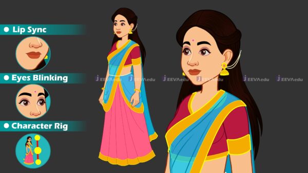 Women Cartoon Character JWCCXRT01 (Adobe Animate Vector) - Image 4