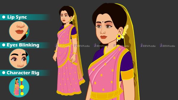 Women Cartoon Character JWCCXRT01 (Adobe Animate Vector) - Image 5