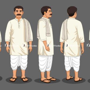 Village Man Cartoon Character JVMCCXZ1 (Adobe Animate Vector)