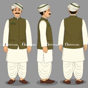 Village Man Cartoon Character JVMCCXZ3 (Adobe Animate Vector)