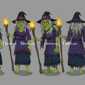 Horror Cartoon Character JHCCZ1 (Adobe Animate Vector)