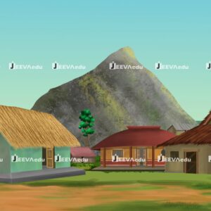 Mountain Village Cartoon Background JMVCB03 (Adobe Photoshop)