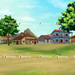 Cartoon Village Street Background JCVSB04 (Adobe Photoshop)