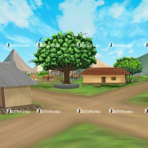 Peaceful Traditional Indian Village BG JPTIVB05 (Adobe Photoshop)