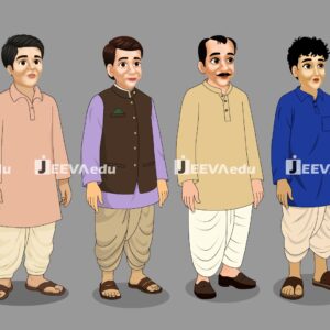Indian Men Vector Character Bundle JIMVCB02 (Adobe Animate Vector)