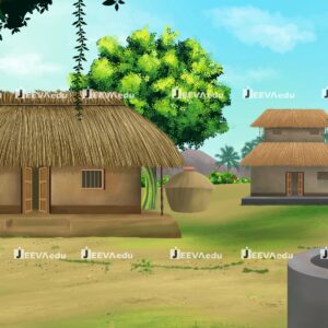 Indian Village Outdoor Scene JIVOSZ4 (Adobe Photoshop)