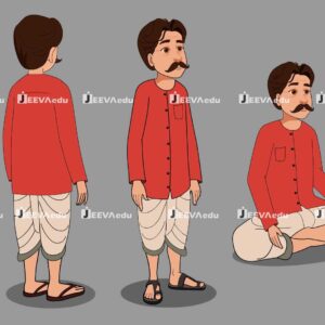 Modern Village Man Cartoon Character JMVMCCX2 (Animate Vector)