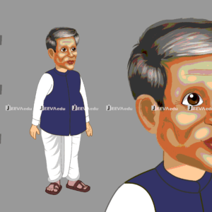 Indian Elder Man Cartoon Character JIEMCCX6 (Animate Vector)