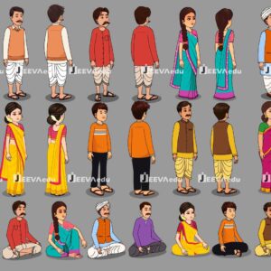 Cartoon Character Bundle 3 Poses JCCB3PX1 (Adobe Animate Vector)