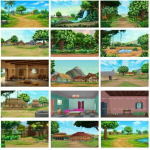 25 Photoshop Cartoon Background 25JPCBZ1 (Adobe Photoshop)