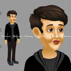 Casual Indian Male Cartoon Character JCIMCCX1 (Animate Vector)