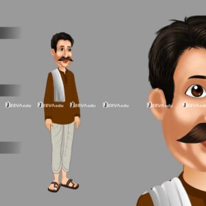 Classic Village Man Cartoon Character JCVMCCZ4 (Animate Vector)
