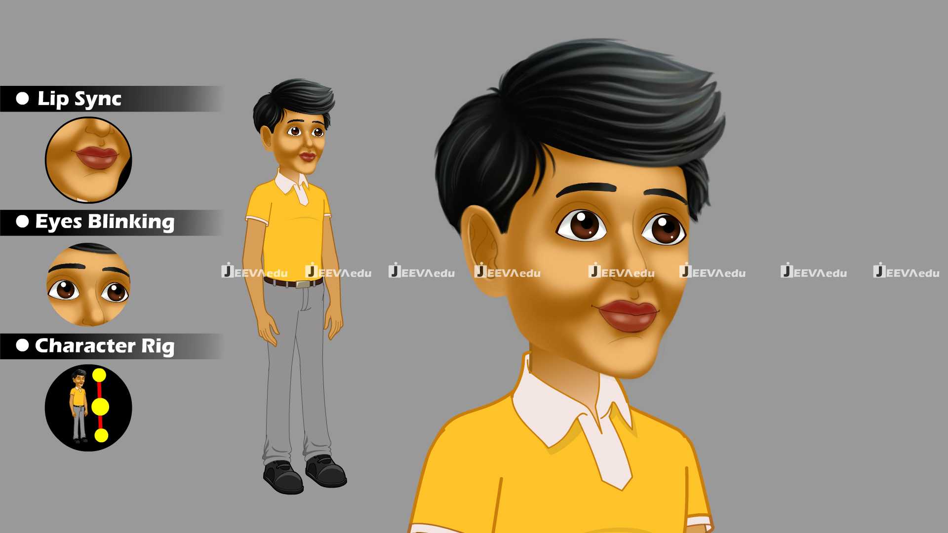 Modern Indian Boy Cartoon Character JMIBCCZ1 (Animate Vector)
