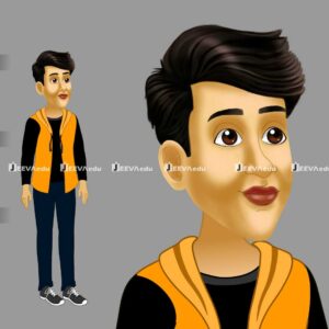 Urban Indian Boy Cartoon Character JUIBCCZ3 (Animate Vector)
