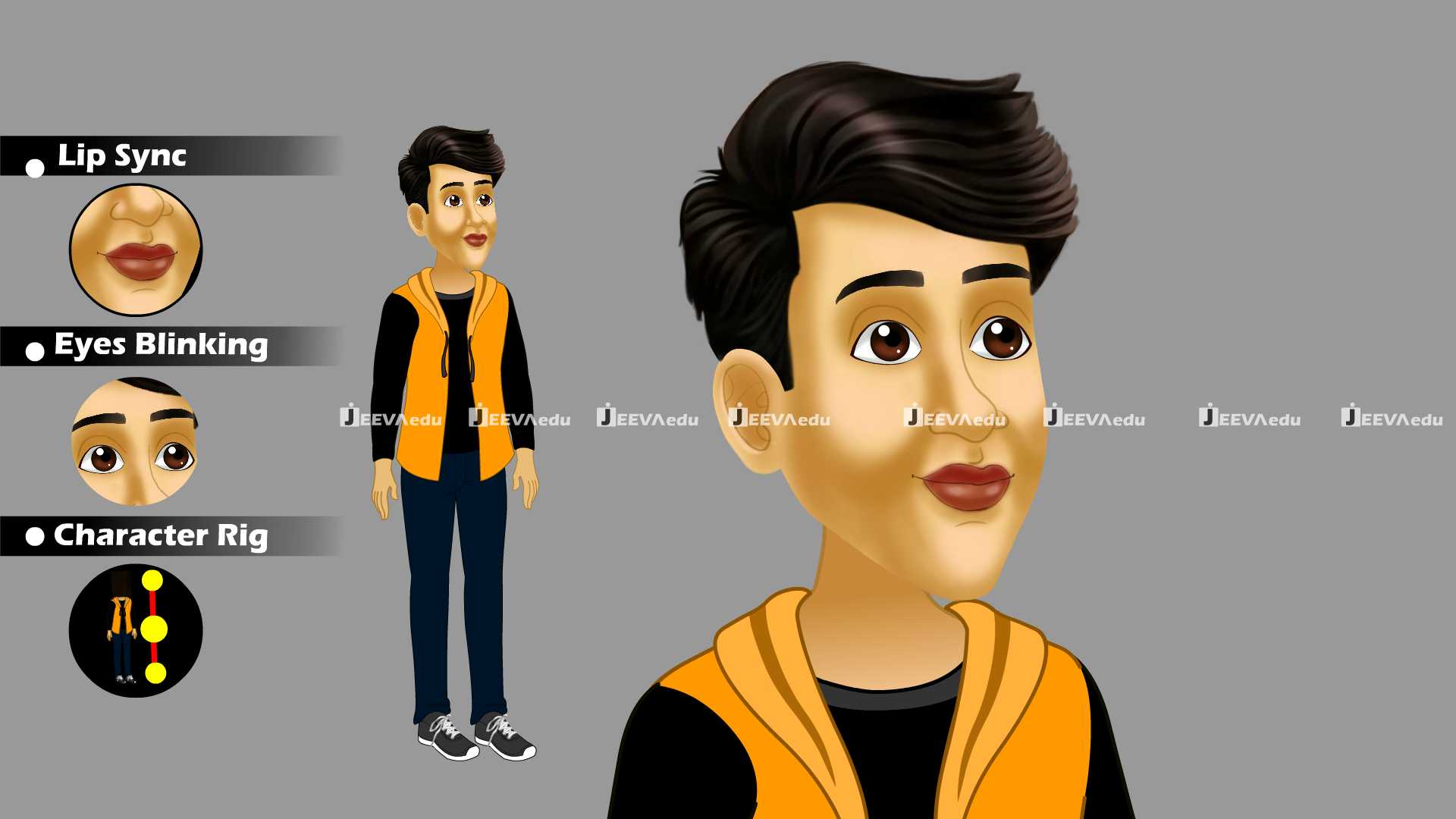 Urban Indian Boy Cartoon Character JUIBCCZ3 (Animate Vector)