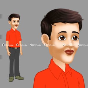 Young Indian Boy Cartoon Character JYIBCCZ2 (Animate Vector)