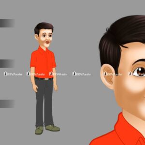 Young Indian Boy Cartoon Character JYIBCCZ2 (Animate Vector)