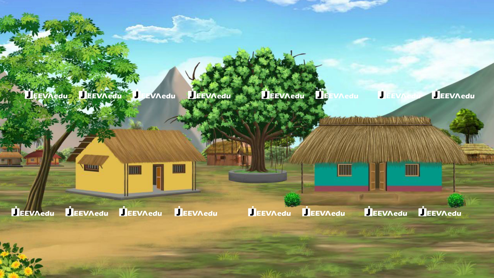 Cartoon Village Background JCVBHX1 (Adobe Photoshop)