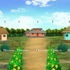 Village Road Cartoon Background JVRCBX1 (Adobe Photoshop)