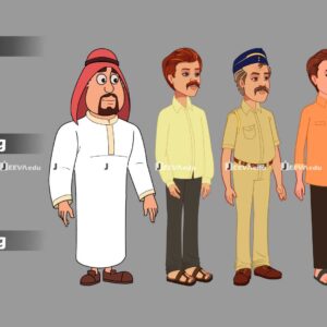 5 Cartoon Character Rig Bundle JCCRBX2 (Adobe Animate Vector)