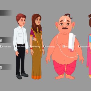 Indian Culture Character Pack JICCPX7 (Adobe Animate Vector)